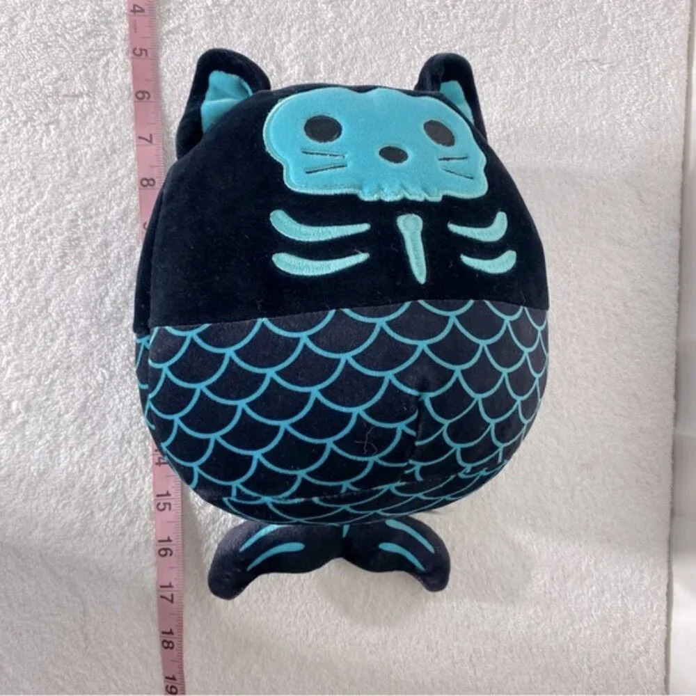 Halloween Sheikla Skeleton Cat Mermaid Black Blue Squishmallow Plush - Picture 11 of 11